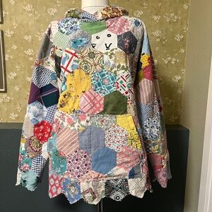 Handmade Vintage Ladies’ Upcycled Patchwok Hoodie